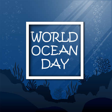 World Oceans Day June 8 Vector illの写真素材