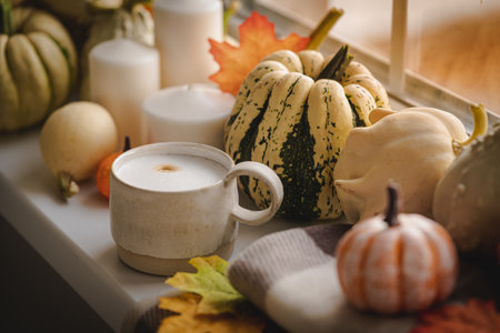 Cozy fall composition.の写真素材
