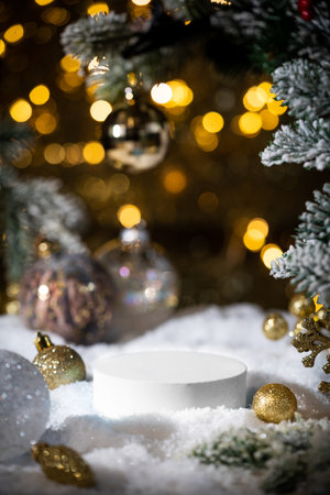 Winter Christmas compositionの写真素材