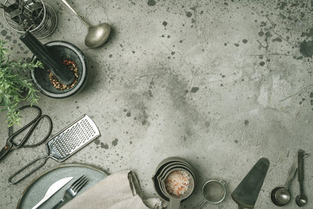 kitchen utensils or cooking toolsの写真素材