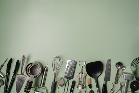 kitchen utensils or cooking toolsの写真素材