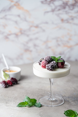 Dessert panna cottaの写真素材