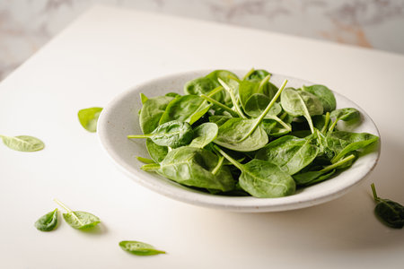 Fresh spinach leavesの写真素材