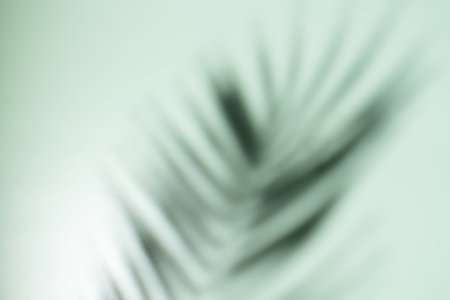 Green background with leaves shadows
