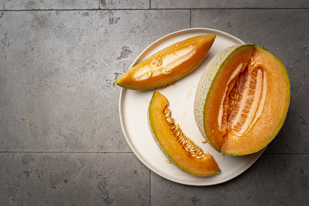 Fresh organic melonの写真素材