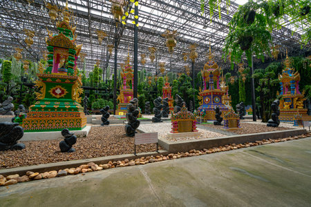 Plants and flowers of sky gardenの写真素材