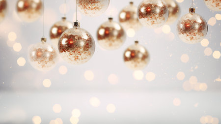 Gold Christmas ballsの素材