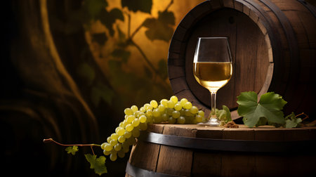 The glass of white wineの素材