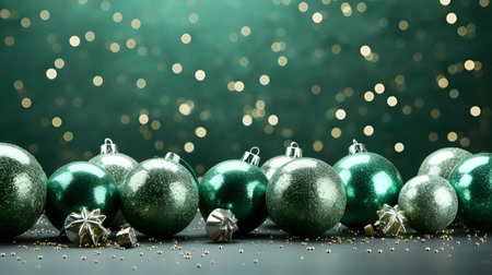 Green Christmas backgroundの素材