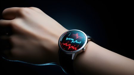 Smart watch on the wristの素材