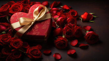 Gift concept for Valentine Dayの素材