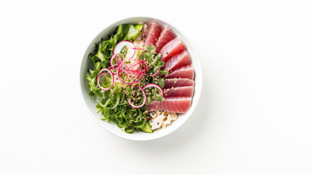 Poke bowl with tuna fillet,の素材