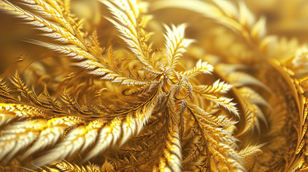 sunset evening golden wheat fieldの素材