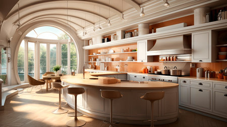 Beautiful kitchen in new luxury home.の素材