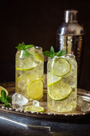 Summer drink Iced teaの写真素材