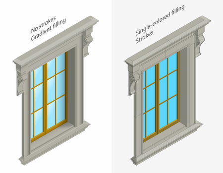 isomentic windowsのイラスト素材