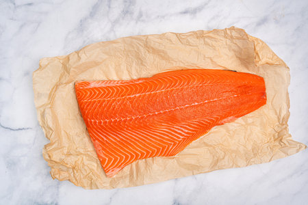 Salmon. Fresh raw salmon fish