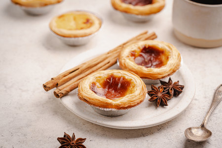 Portuguese custard tarts or Pastel de Nata