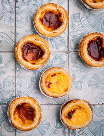 Portuguese custard tarts or Pastel de Nata