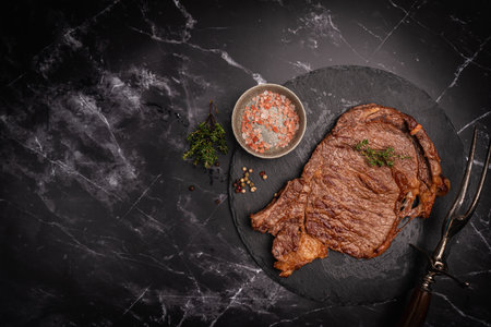 Grilled beef steaksの写真素材