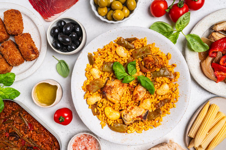 Spanish food tableの写真素材