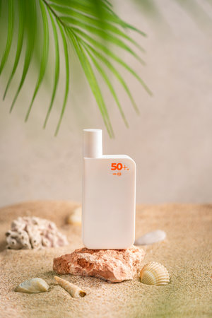 Sunblock or sunscreen in cosmetic tube