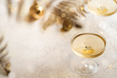 Two champagne glassesの写真素材