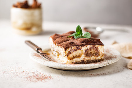 Traditional Italian dessert tiramisuの写真素材