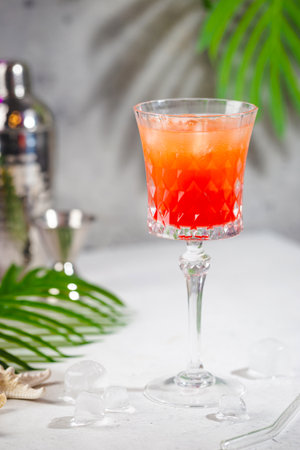 Tequila Sunrise cocktailの写真素材