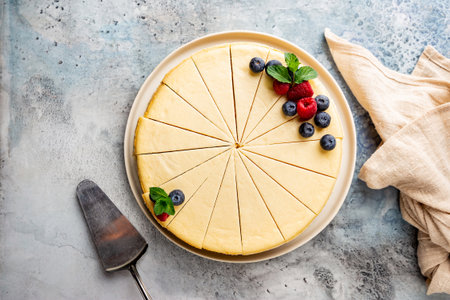 Classic New York cheesecakeの写真素材