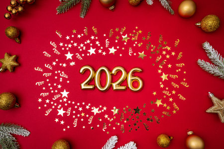 Christmas and Happy New background