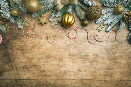 Christmas and New Year backgroundの写真素材