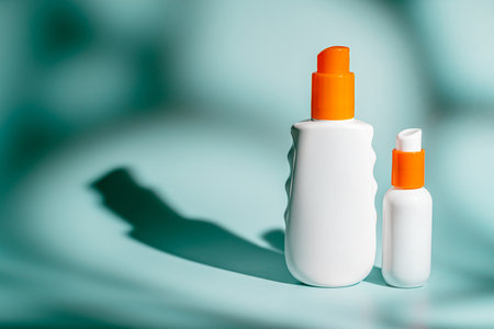 White sunscreen spf bottle