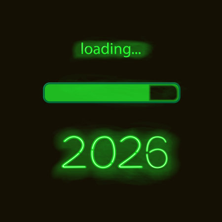 Neon progress bar new year