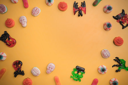 A modern greeting card for Halloween