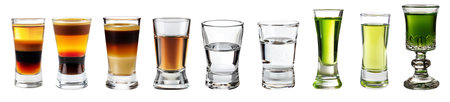A lineup of layered and clear shotの素材