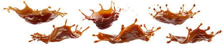 caramel or chocolate splashesの素材