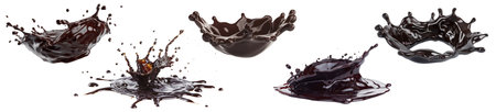 caramel or chocolate splashesの素材