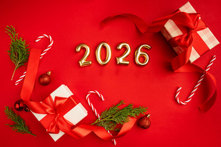 Christmas and Happy New background