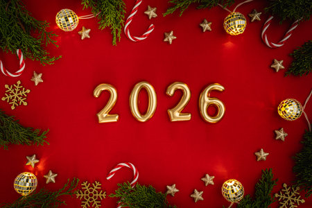 Christmas and Happy New background