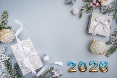 Elegant New Year 2026 Celebration with Silver Decor