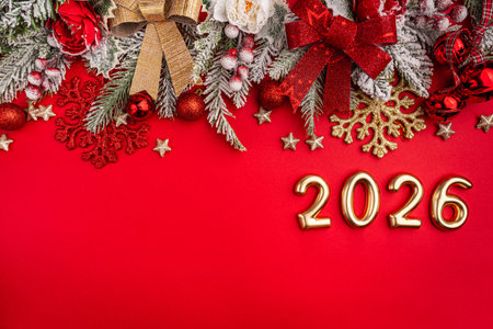 Christmas and Happy New background
