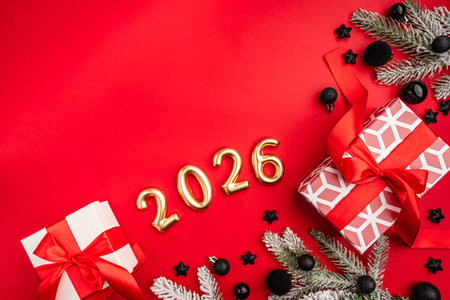 Christmas and Happy New backgroundの写真素材