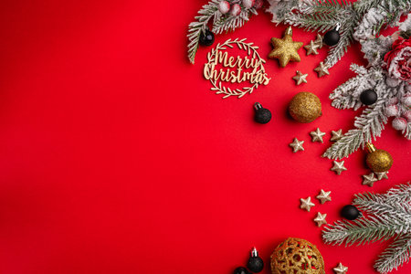 Christmas and Happy New backgroundの写真素材