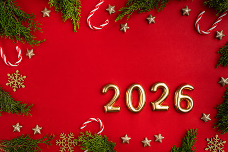 Christmas and Happy New backgroundの写真素材