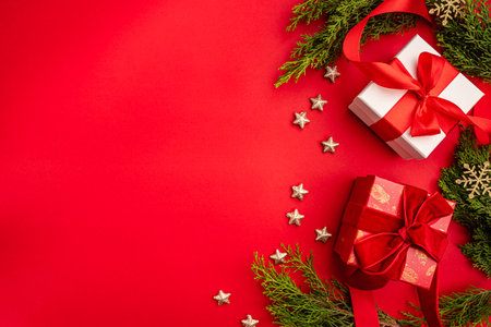 Christmas and Happy New backgroundの写真素材