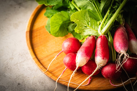 Fresh radish lies