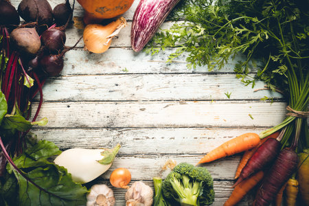 Fresh organic root vegetables