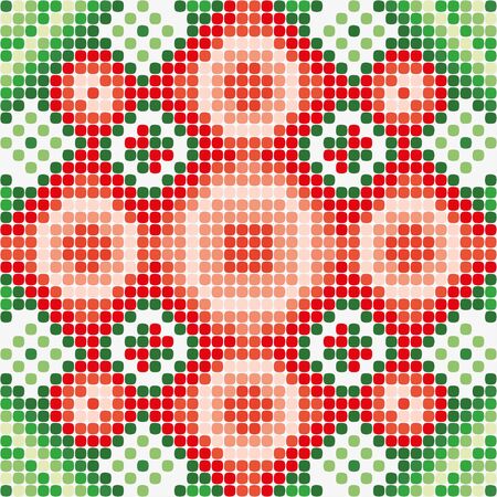 seamless ornament gently yellow squares in the blue edgingのイラスト素材