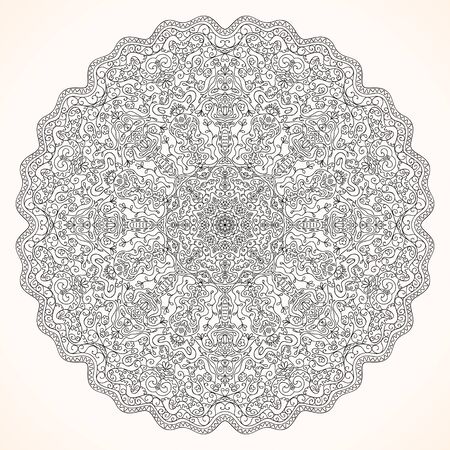 ornament dark line on a light backgroundのイラスト素材